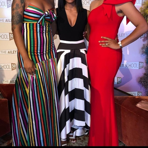 Beautiful vertical striped dress. I’m 5’9 and wore heels with it. - Picture 2 of 2